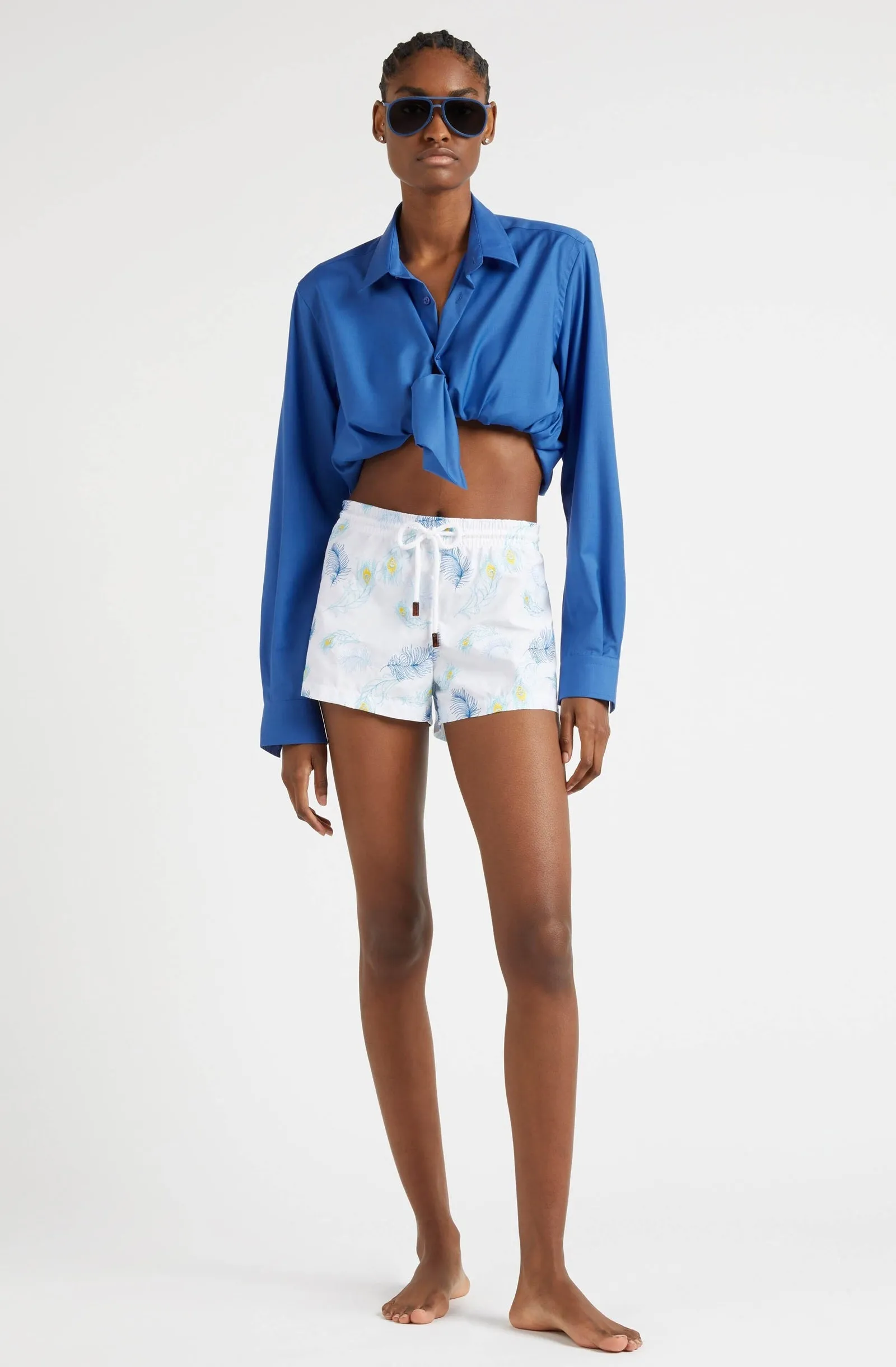 VILEBREQUIN Women Swim Shorts Embroidered Eyes of the Wind