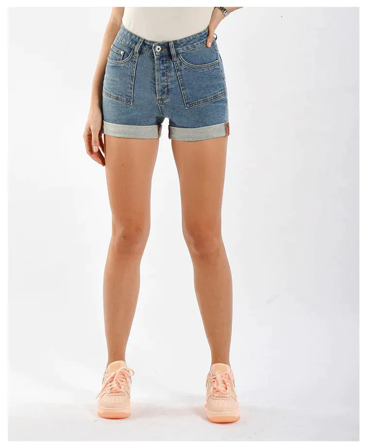 WOMEN HEMMED JEANS SHORTS