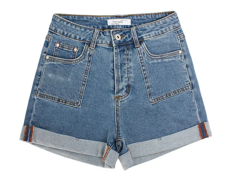 WOMEN HEMMED JEANS SHORTS