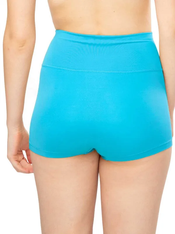Women Light Blue Solid Boy Shorts Panty - WONDERKNICKER-Light-Blue