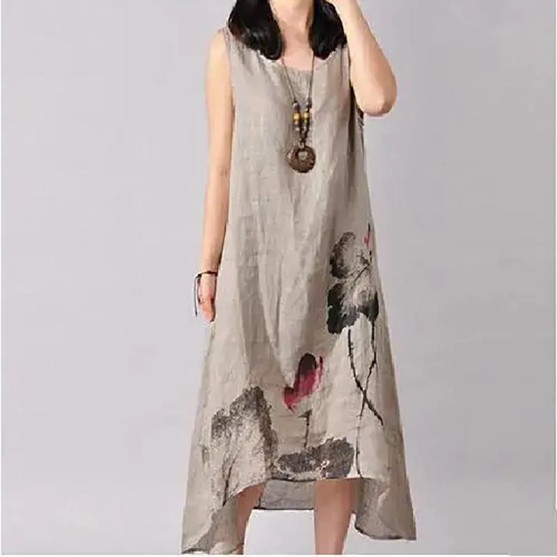 Women's Clothing Summer Damen Rmellos Asymmetrisch Lange Maxikleid A-Line Partykleid Oversized Dress