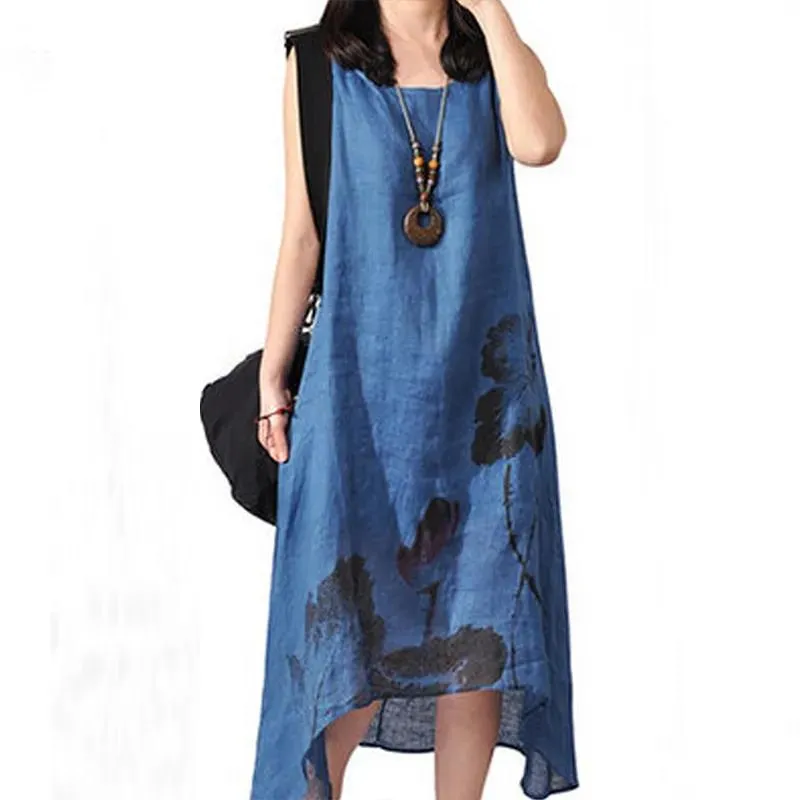 Women's Clothing Summer Damen Rmellos Asymmetrisch Lange Maxikleid A-Line Partykleid Oversized Dress