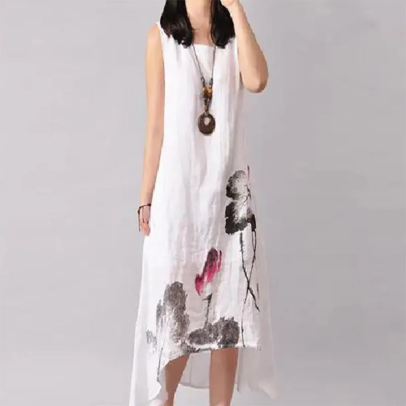 Women's Clothing Summer Damen Rmellos Asymmetrisch Lange Maxikleid A-Line Partykleid Oversized Dress